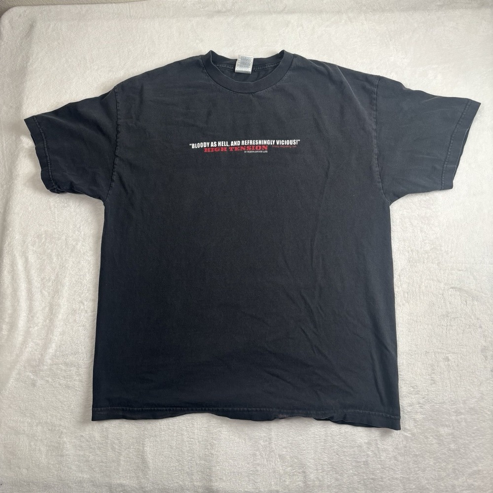 VTG AAA 2005 High Tension Movie Promo Black Short Sleeve Graphic Shirt Men's XL
